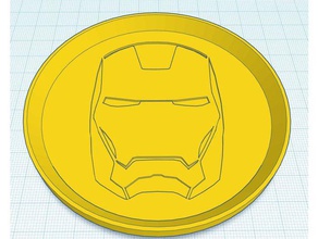 iron man coaster stackable color marvel single stack 3d print model - Mito3D