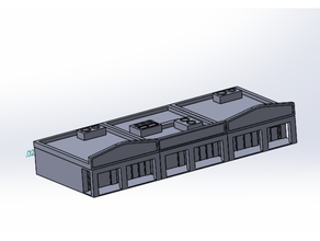 strip mall equipe yankee 10mm15mm terreno wargame 3d print model - Mito3D