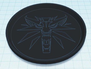 witcher coaster non netflix logo impilabile colore singolo stack 3d print model - Mito3D