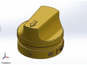 boton horno teka forno giratório botão knob substituição 3d print model - Mito3D