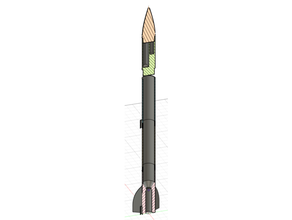 3d druckbares Modell Rakete Raketen 3d print model - Mito3D