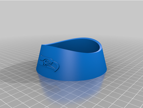 american football stand seahawks 3d print model - Mito3D