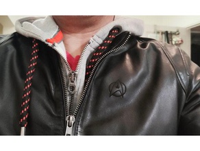 star trek logo leather jacket 3d laser slash art burning customized ortur 3d print model - Mito3D