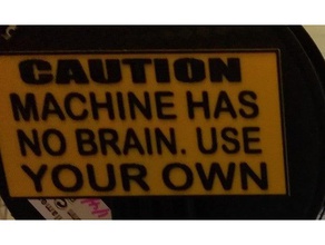 shop sign - machine brain 3d print model - Mito3D