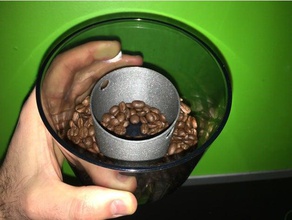 delonghi dedica grinder kg521 - coffee beans container shutter 3d print model - Mito3D