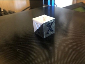 2 color 20mm calibration cube 3d print model - Mito3D
