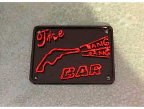 bang bar sign 3d print model - Mito3D