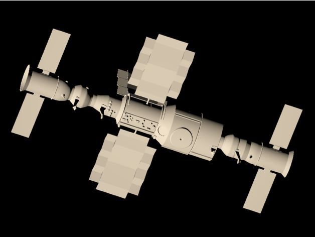 salyut 7 l'échelle l'argentine l'argentin astronomia l'astronomie hoj échelle progrès accomplis roscosmos russe satellite modèle soviétiques union soviétique soyouz station spatiale urss 3D print model - Mito3D