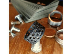 bague motif l'échiquier échecs felinofelice l'homme l'anneau 3d print model - Mito3D