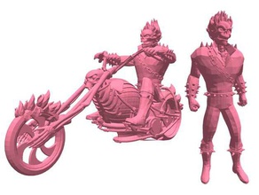 ghost rider 40mm crisi protocollo marvel comics mcp 3d print model - Mito3D