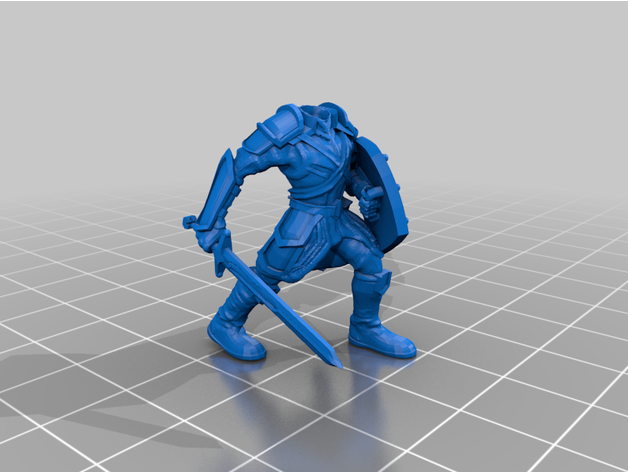 katolan Soldat Drache Prinz Kämpfer dnd Miniatur dungeons dragons fighter guard pathfinder dragon prince 3D print model - Mito3D