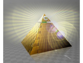 piramide occhio 5mm led monte spalato 3d print model - Mito3D