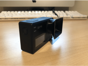 sjcam lens hood action cam actioncam cap pro protection sj7 sj8 sun 3d print model - Mito3D
