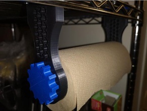 paper towel roll holder wire rack kitchen mount dispenser 3d print model - Mito3D