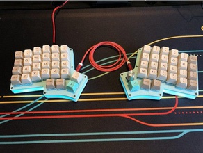 iris keyboard sandwich case keebio mechanical 3d print model - Mito3D