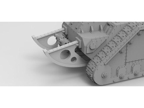 interstellar army lemoine russel tank rough terrain modifications 28mm miniature scifi wargaming 3d print model - Mito3D