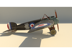 bristol m1c Flugzeug blender blender3d 3d british fighter Krieg Eindecker scout vickers wwi 3d print model - Mito3D