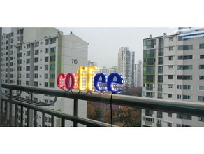 cafe led light strip letters 3d print model - Mito3D