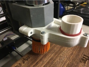 sainsmart genmitsu pro cnc router dust shoe accessory suction pipe 3d print model - Mito3D
