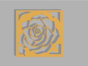 rose pochoirs peinture roses pochoir 3d print model - Mito3D