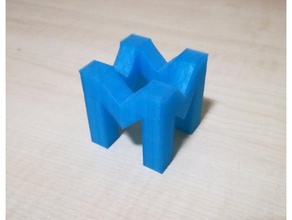cubo Logo 3d iniziali logo 3d print model - Mito3D