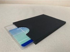 slim cartão bolso carte didentit caso tui minimalista carteira openscad passaporte porte feuille 3d print model - Mito3D