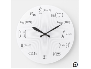 mathématiques l'horloge 3d print model - Mito3D