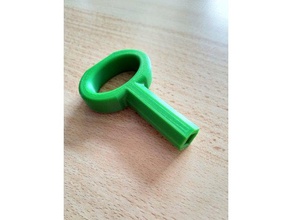 key quarter-turn locks drehriegel - schluessel sw-7 mm vorreiber 7mm key-width size 7 schlssel 3d print model - Mito3D