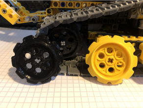 lego technic compatible piñones 10 57519 cadena rueda dentada 3d print model - Mito3D