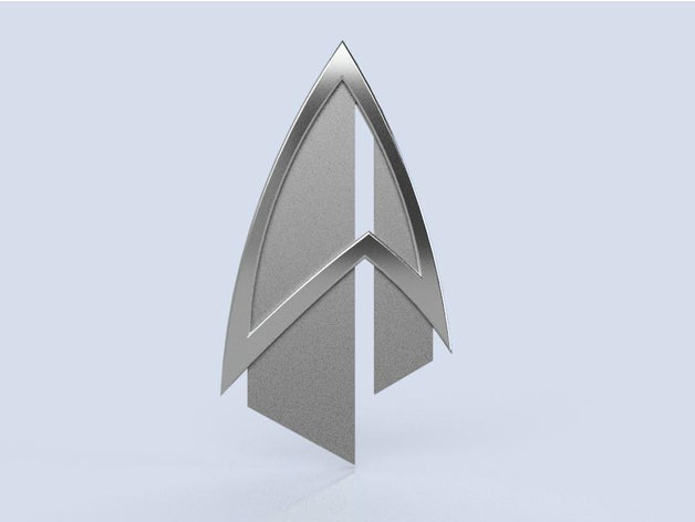 star trek picard combadge magnetic backing 3D print model - Mito3D
