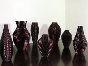 101 vase collection bin decor flower pot poly 3d print model - Mito3D