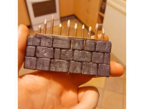 28mm stone wall spikes dnd lotr tabletop gaming terrain warhammer 3d print model - Mito3D
