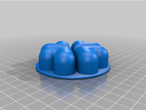 coração bandeja cubos gelo 3d print model - Mito3D