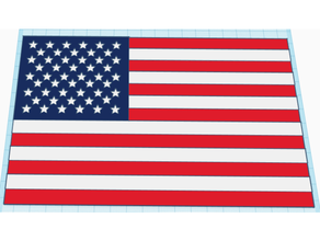 bandiera america americana unito 3d print model - Mito3D