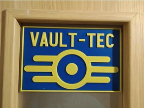 fallout vault tech logo 3d 3 4 vegas sign vault-tec tec 3d print model - Mito3D