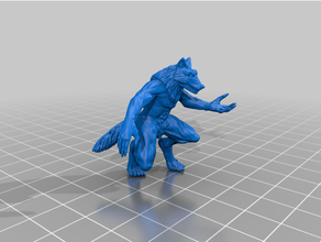 inviting werewolf 28mm scale 28mmscale dungeons dragons fantasy rpg wargaming 3d print model - Mito3D