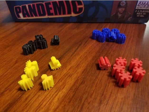 pandemia malattie pezzi gioco tavolo malattia aggiornamento 3D print model - Mito3D