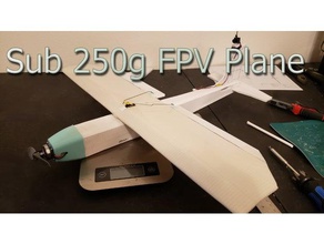 250g fpv plano rc avión aviones 3d print model - Mito3D
