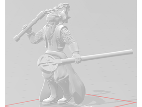 battle mage Kleriker dnd mini Miniatur knight makerbotdigitizer warlock Assistent 3d print model - Mito3D