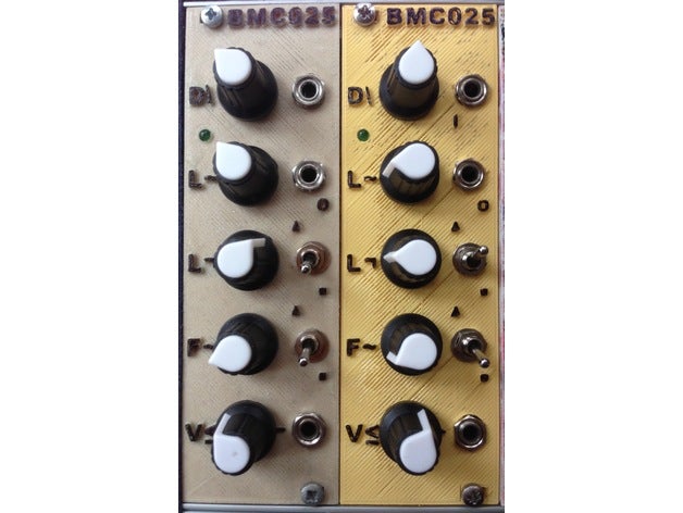 bmc025 fm tamburo eurorack pannello 3D print model - Mito3D