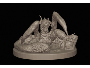 cave dragon dnd dungeons dragons miniature monster 3d print model - Mito3D