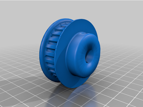 25xl037 10mm bore timing belt pulley 3d print model - Mito3D