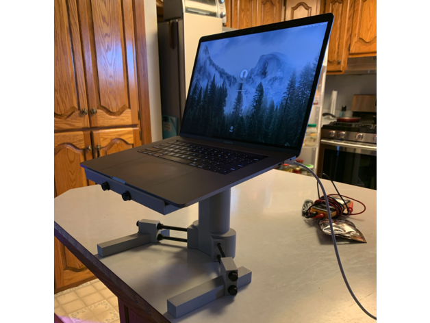 laptop stand macbook standing desk 3D print model - Mito3D