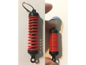 shock absorber working keychain 3dmodel gadget 3d print model - Mito3D
