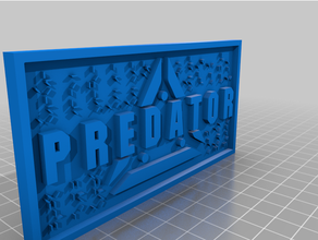 predator Plakette 3d print model - Mito3D