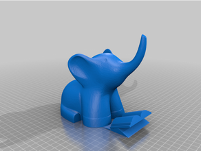 elefante lectura 3d print model - Mito3D