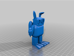 robot jetpack orecchie coniglietto pinne 3d print model - Mito3D