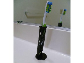toothbrush counter stand 3d print model - Mito3D