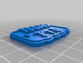 personalizado várias linhas tag keychain1issac 3d print model - Mito3D