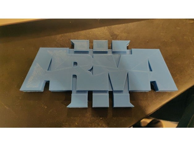 arma 3 logo 3D print model - Mito3D